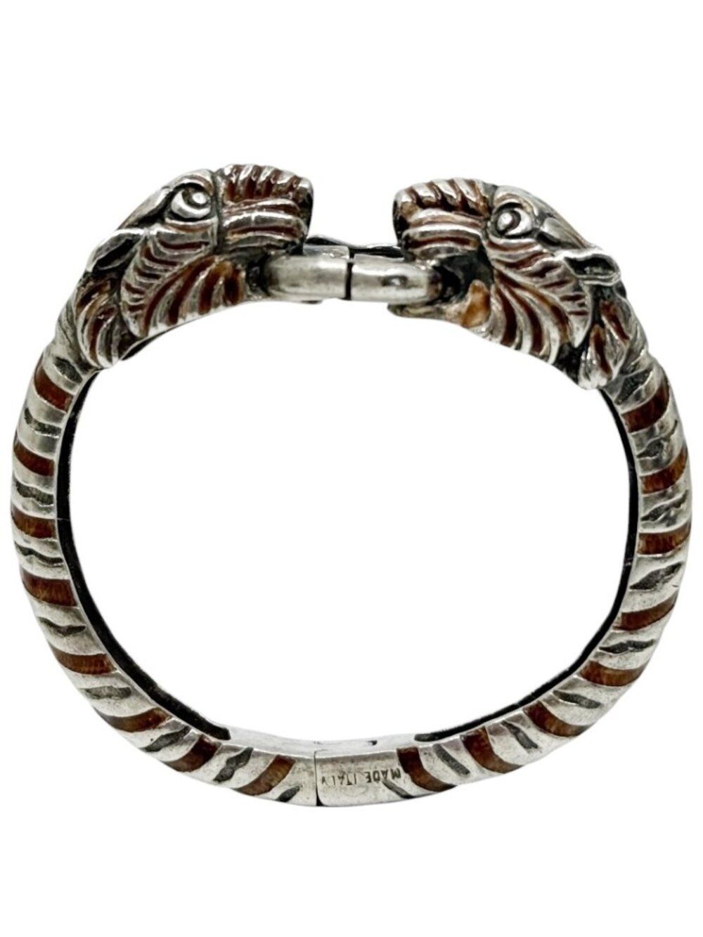Antonio Fallaci 900 sterling silver Garden Tiger hinged bracelet - GM1235